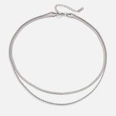 Vioraia Alexandra Silver Layered Necklace