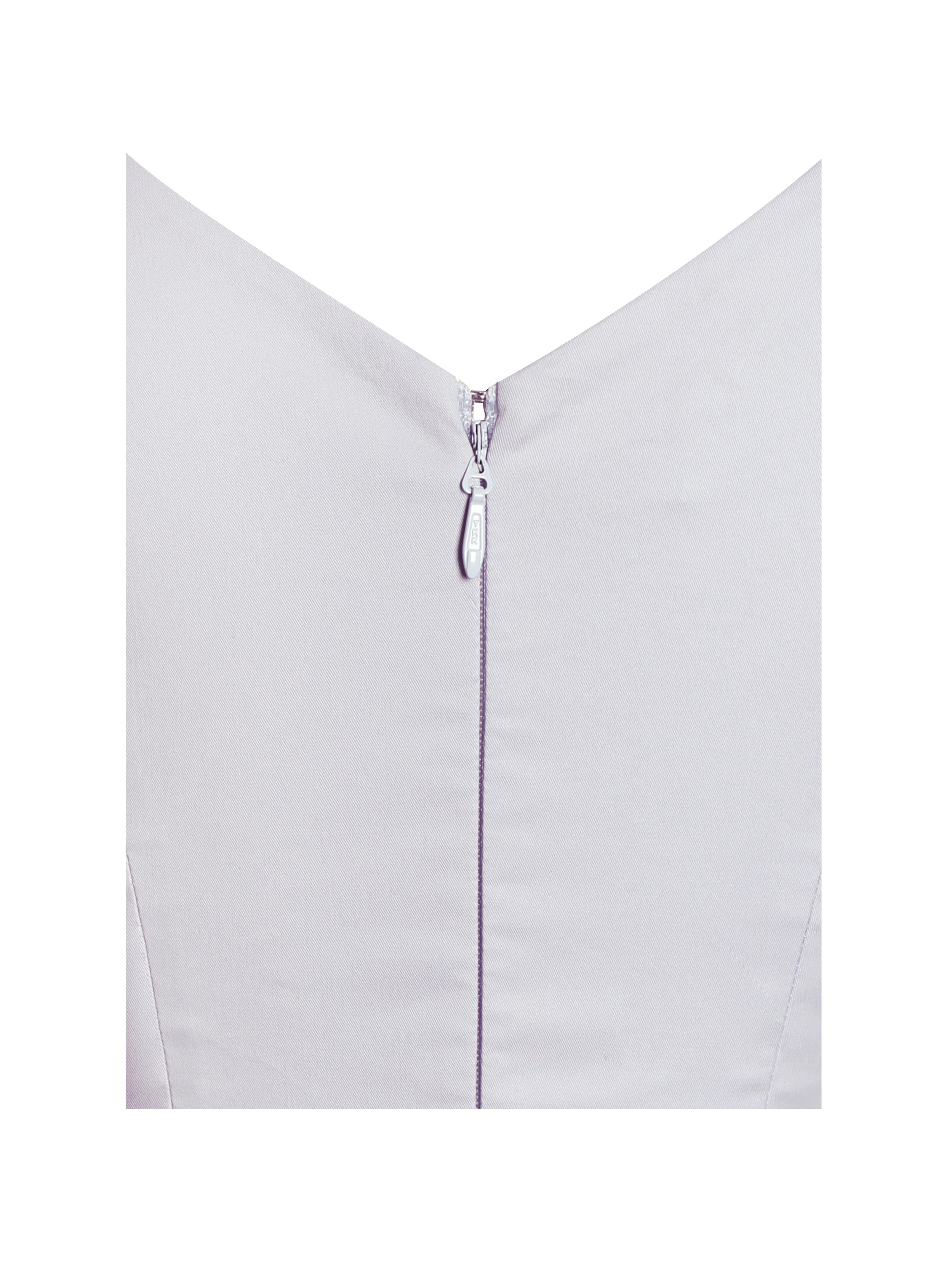 Zada Grey Pleated Breast Bubble Hem Mini Dress