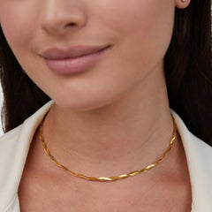 Vioraia Chiara Twist Snake Chain Necklace