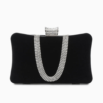 Vioraia (CS) Velvet Sparkles Clutch Bag