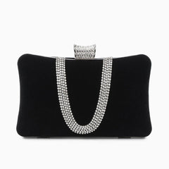 Vioraia (CS) Velvet Sparkles Clutch Bag