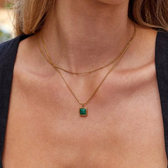 Vioraia Niyah Bead Gold Chain Necklace