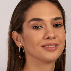 Vioraia Sparkling Love Hoop Earrings