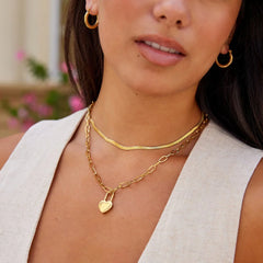 Vioraia Heart Lock Pendant Necklace