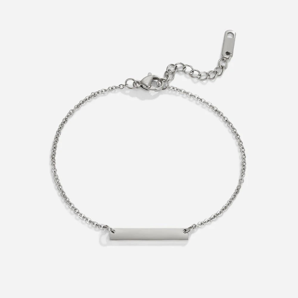 Vioraia Rina Silver Bar Bracelet