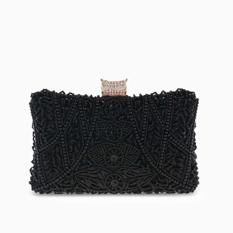 Vioraia Kaia Luxury Beaded Clutch Bag