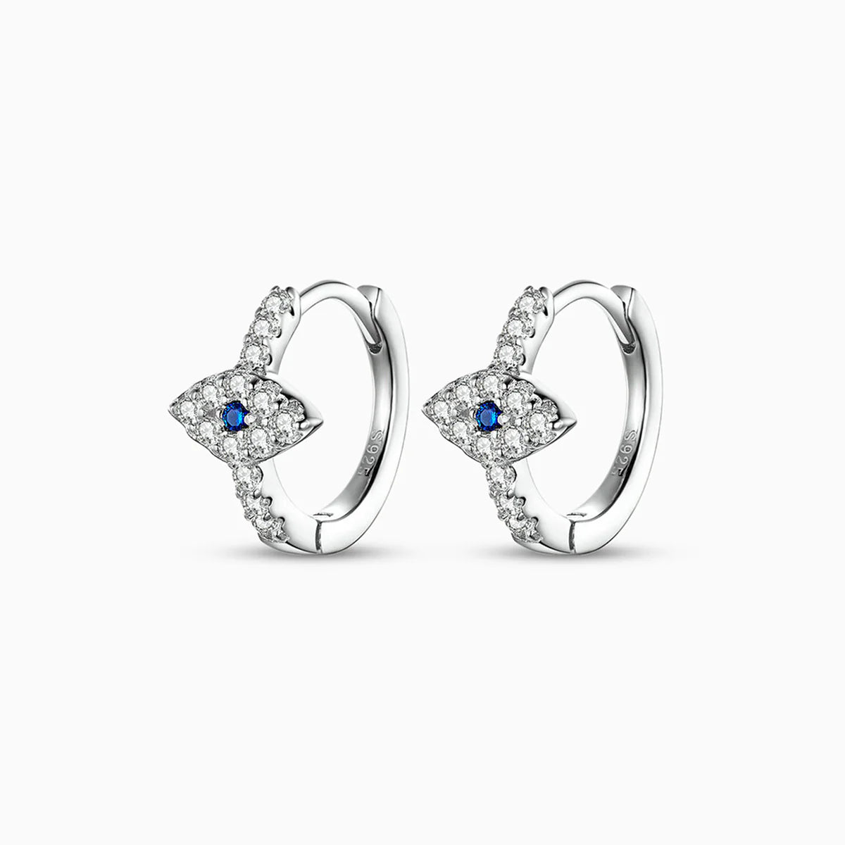 Vioraia Evil Eye Huggie Earrings