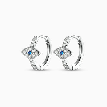Vioraia Evil Eye Huggie Earrings