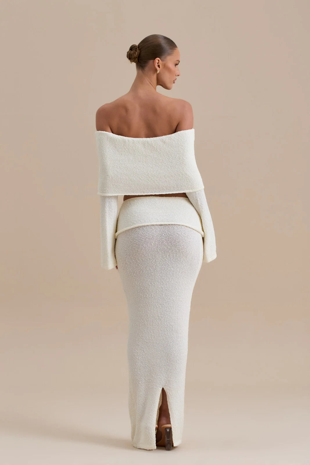 YASMIN BOUCLE KNIT CO-ORD | CREAM