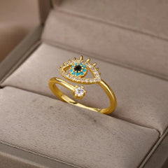Vioraia Blue Evil Eye Ring