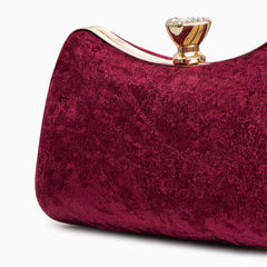 Vioraia (CS) Velvet Flask Clutch Bag