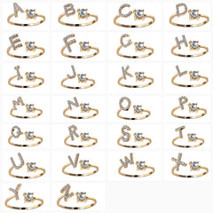 Vioraia Sparkling Initial Ring