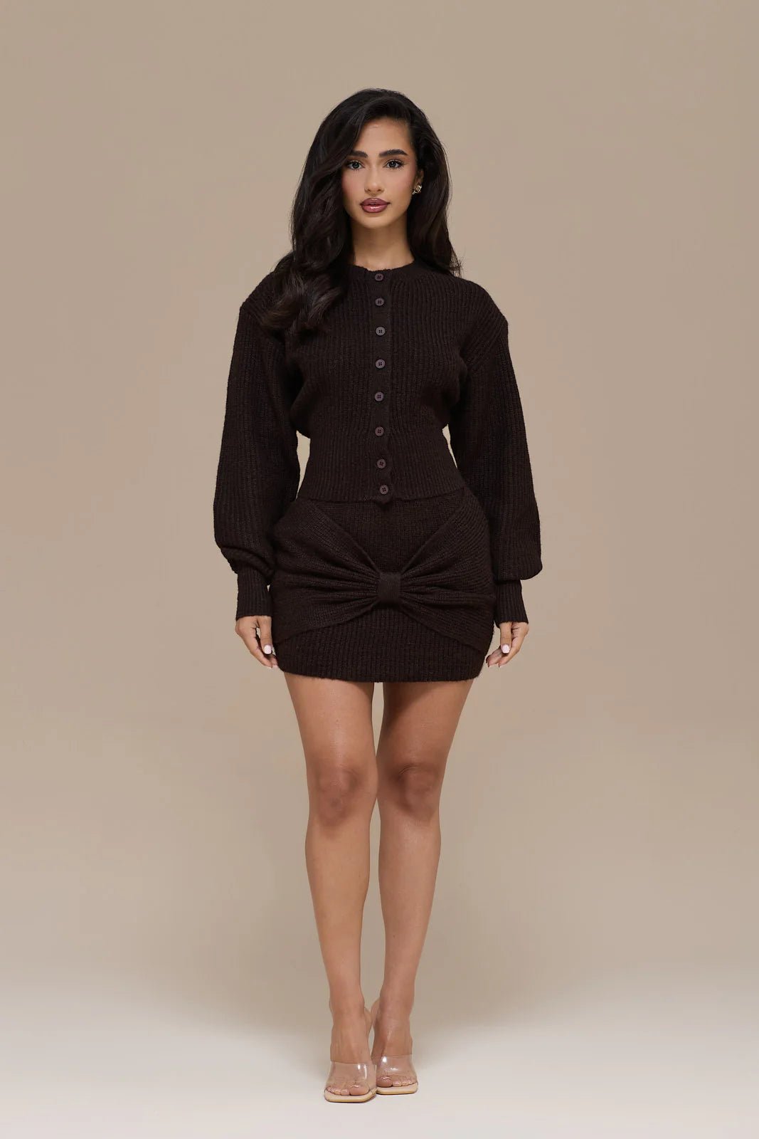 BEAU MINI SKIRT  | BROWN