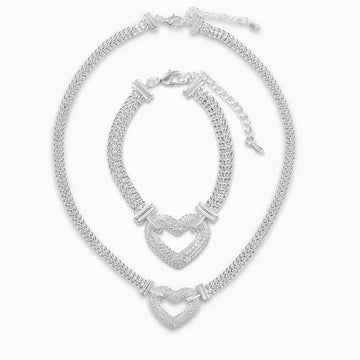 Vioraia Paris Heart Pendant Jewelry Set