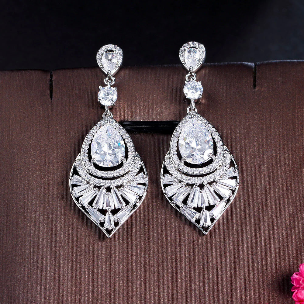 Vioraia Celestia Crystal Drop Earrings