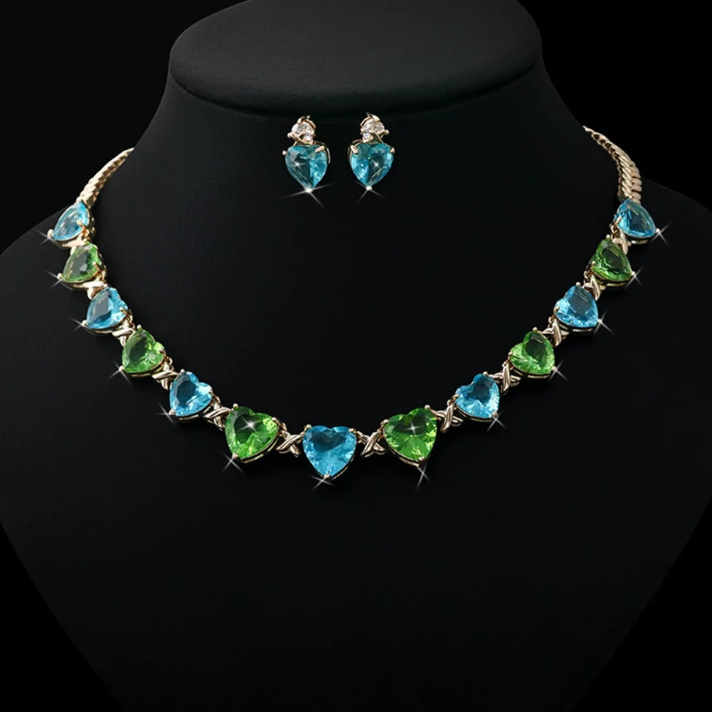 Vioraia Sparkling Hearts Jewelry Set