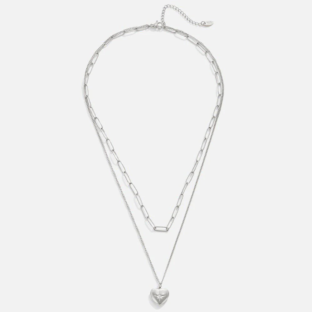 Vioraia Heart & Paperclip Necklace