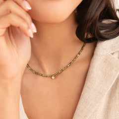 Vioraia Green Peridot Bead Necklace