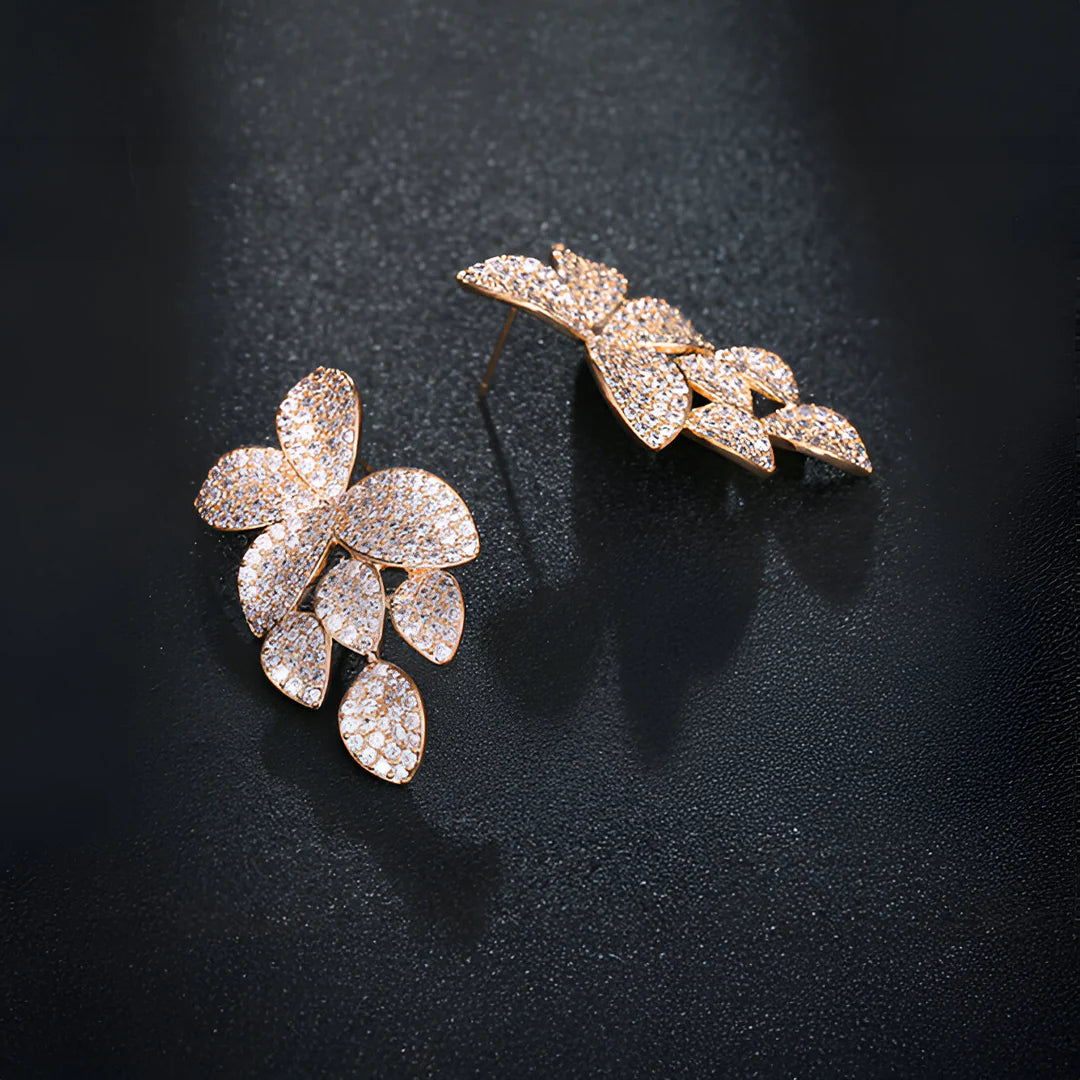 Vioraia Petal Glint Studs