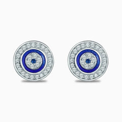 Vioraia Dazzling Symbolic Evil Eye Earrings