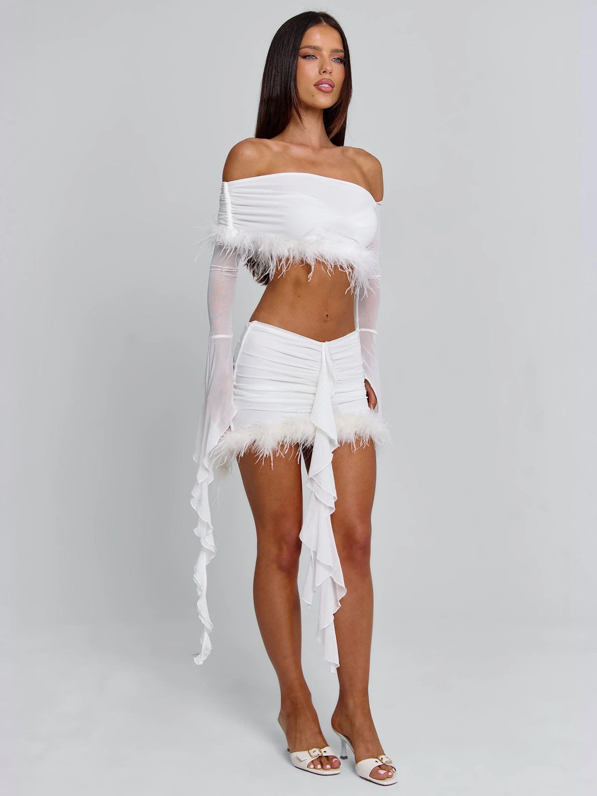 Lucy's GILDA MINI SKIRT WHITE