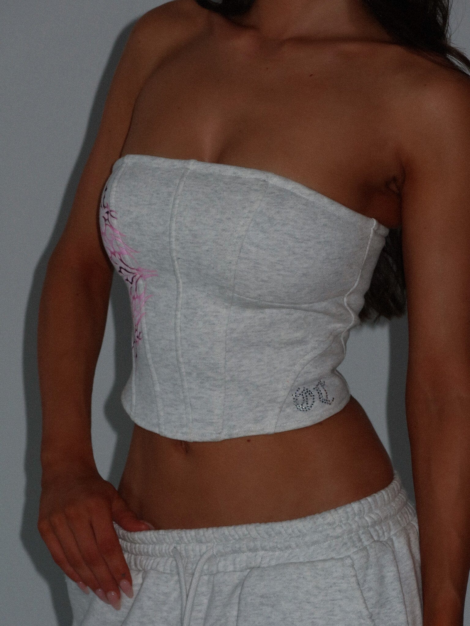 Lucy's PARSON CORSET TOP GREY
