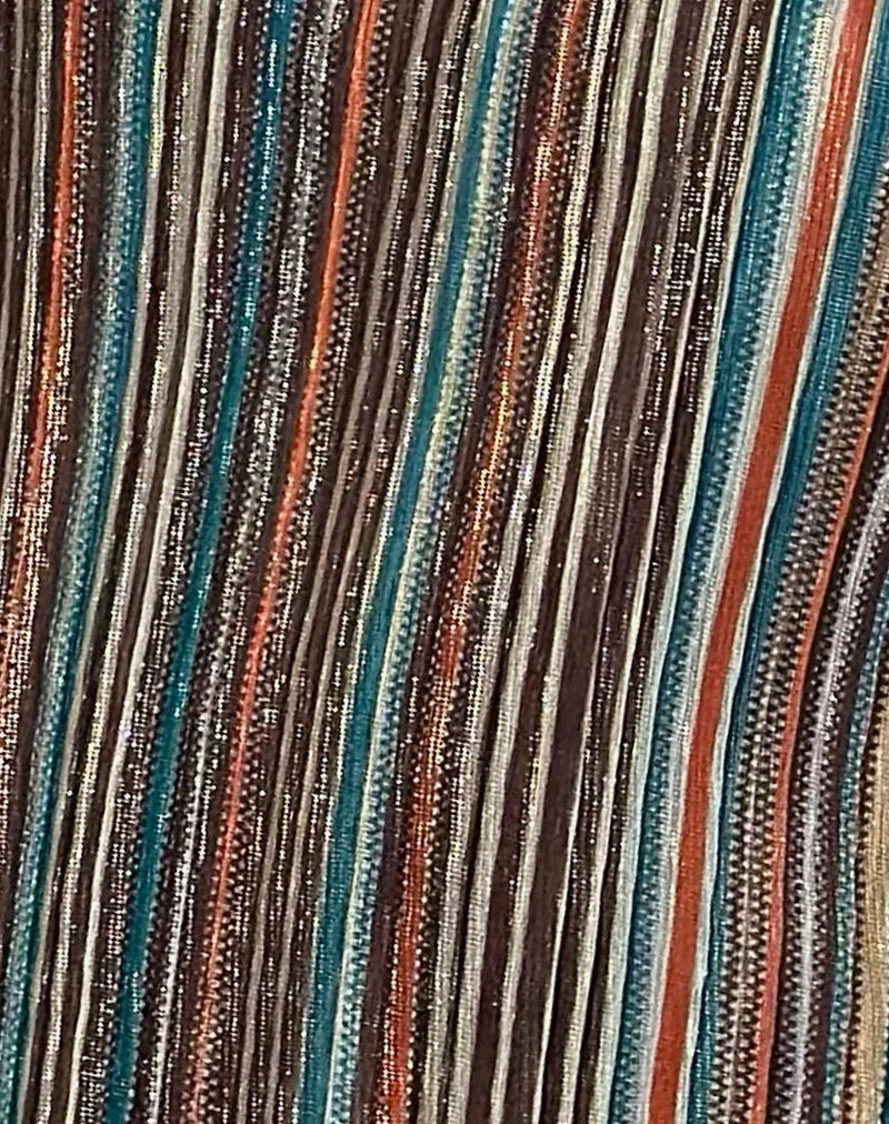 Cheria Mini Dress in Shimmer Plisse Blue Brown