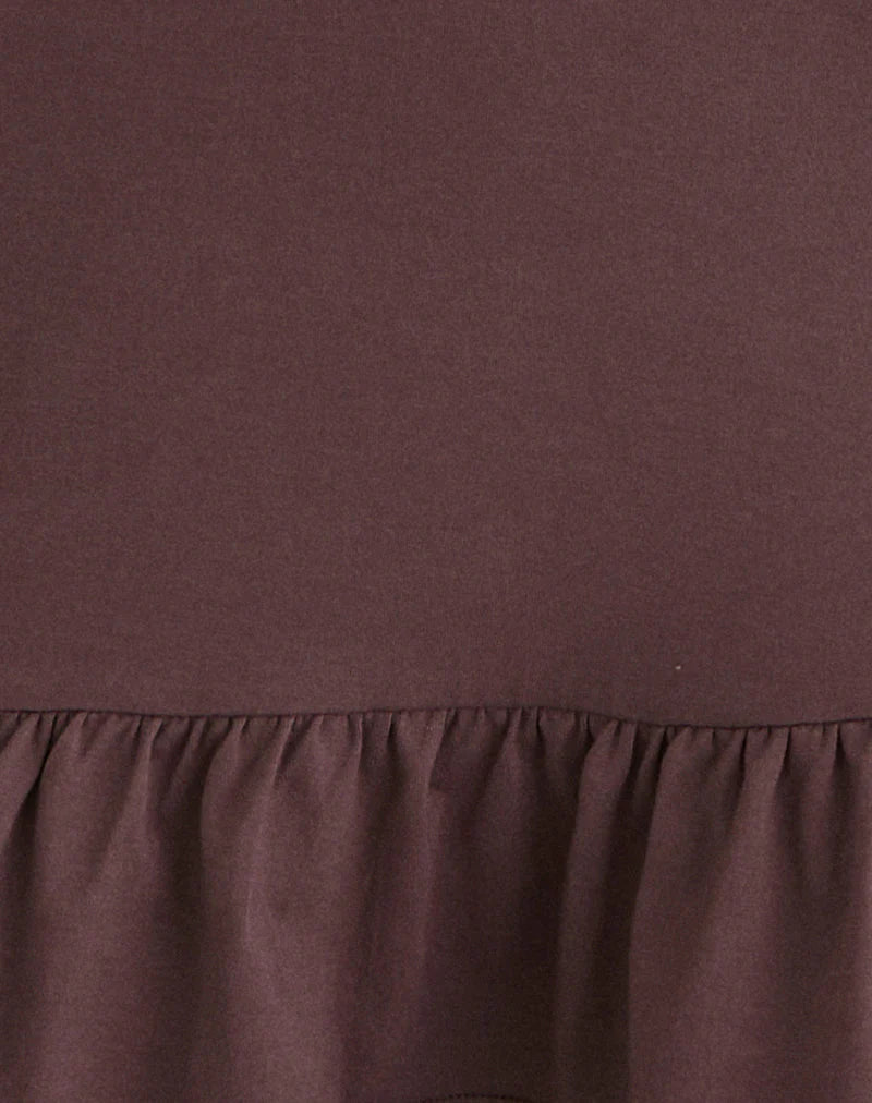 Maufa Mini Dress in Jersey Deep Taupe