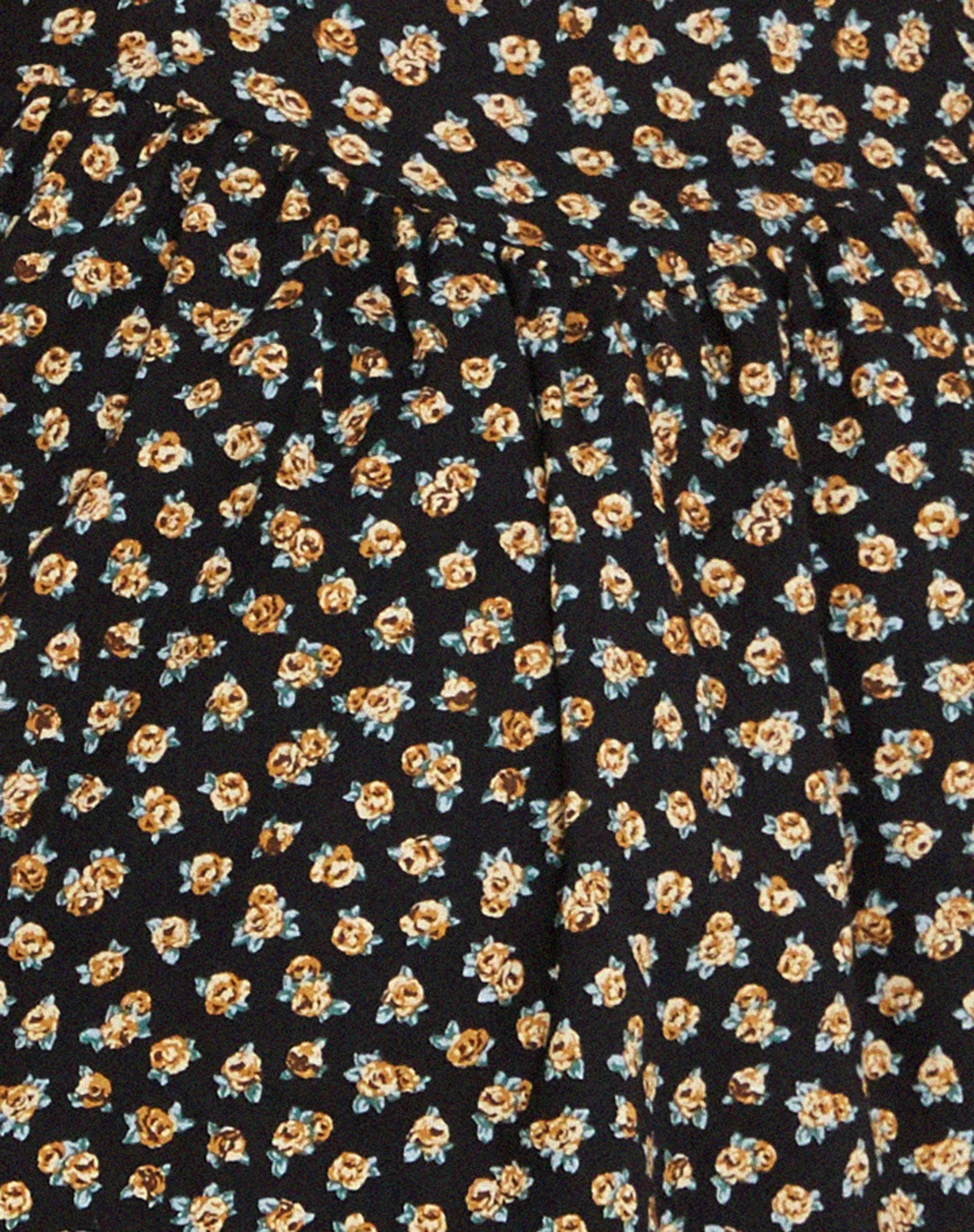 Lilibeth Mini Dress in Ditsy Floral Bronze