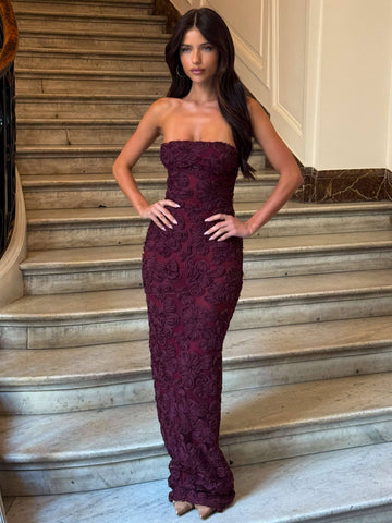 Lucy's CARLO MAXI DRESS DARK MAUVE