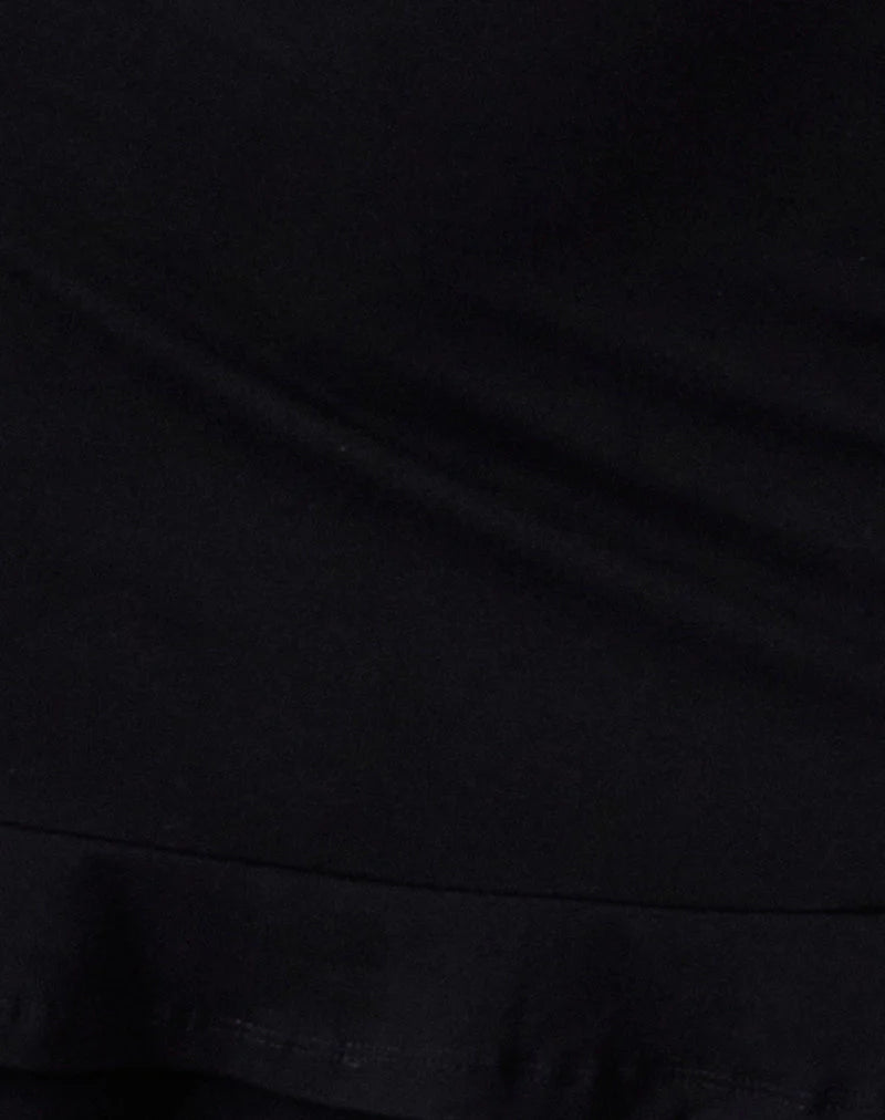 Opaline Backless Mini Dress in Black
