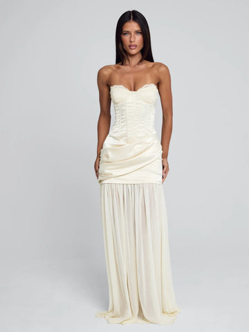 Lucy's ROWNA MAXI DRESS IVORY