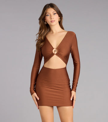 Caught Staring Cutout Mini Dress