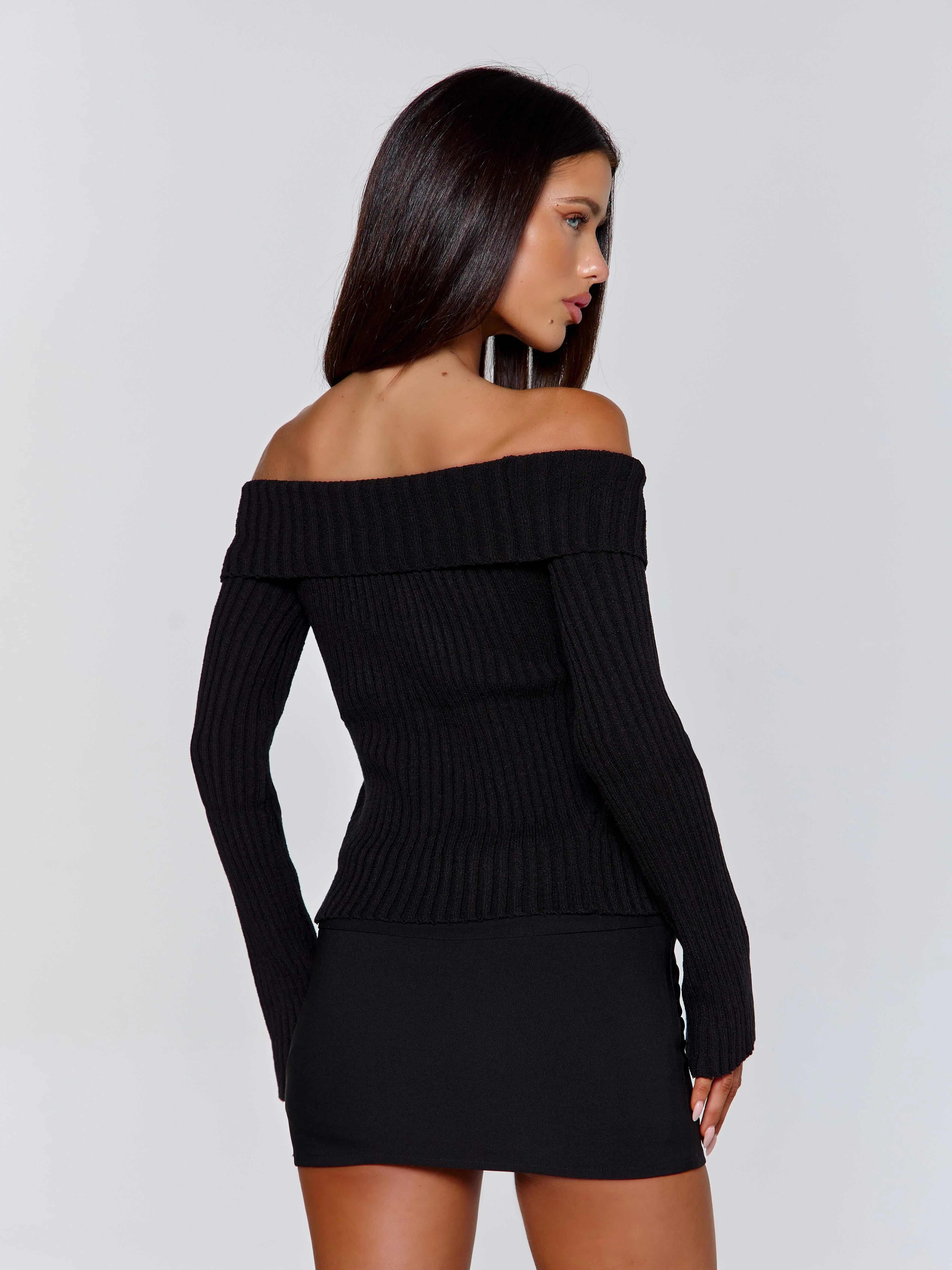 Lucy's COLBY LONG SLEEVE TOP BLACK