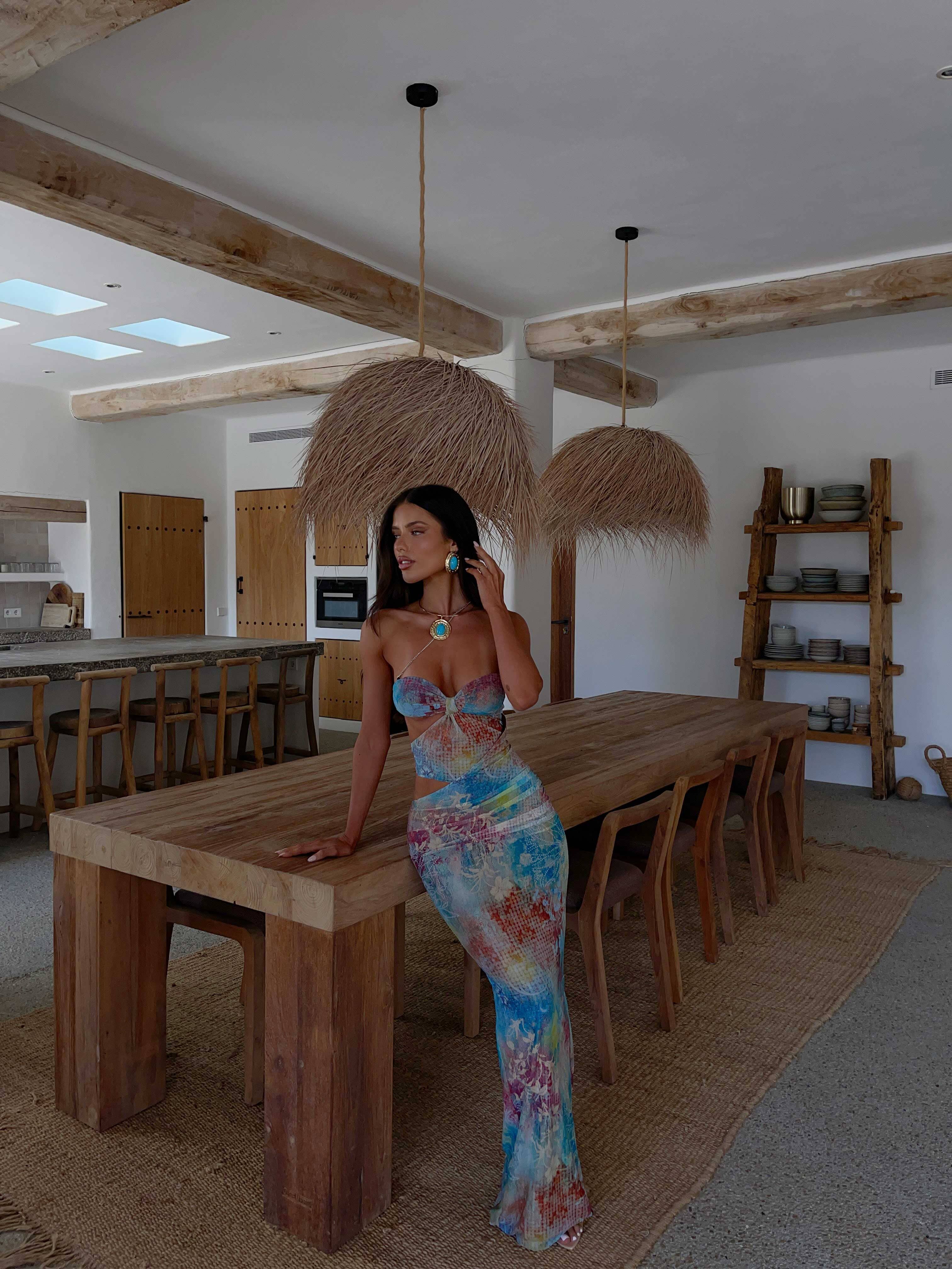 Lucy's NIKI MAXI DRESS OPAL TOPAZ