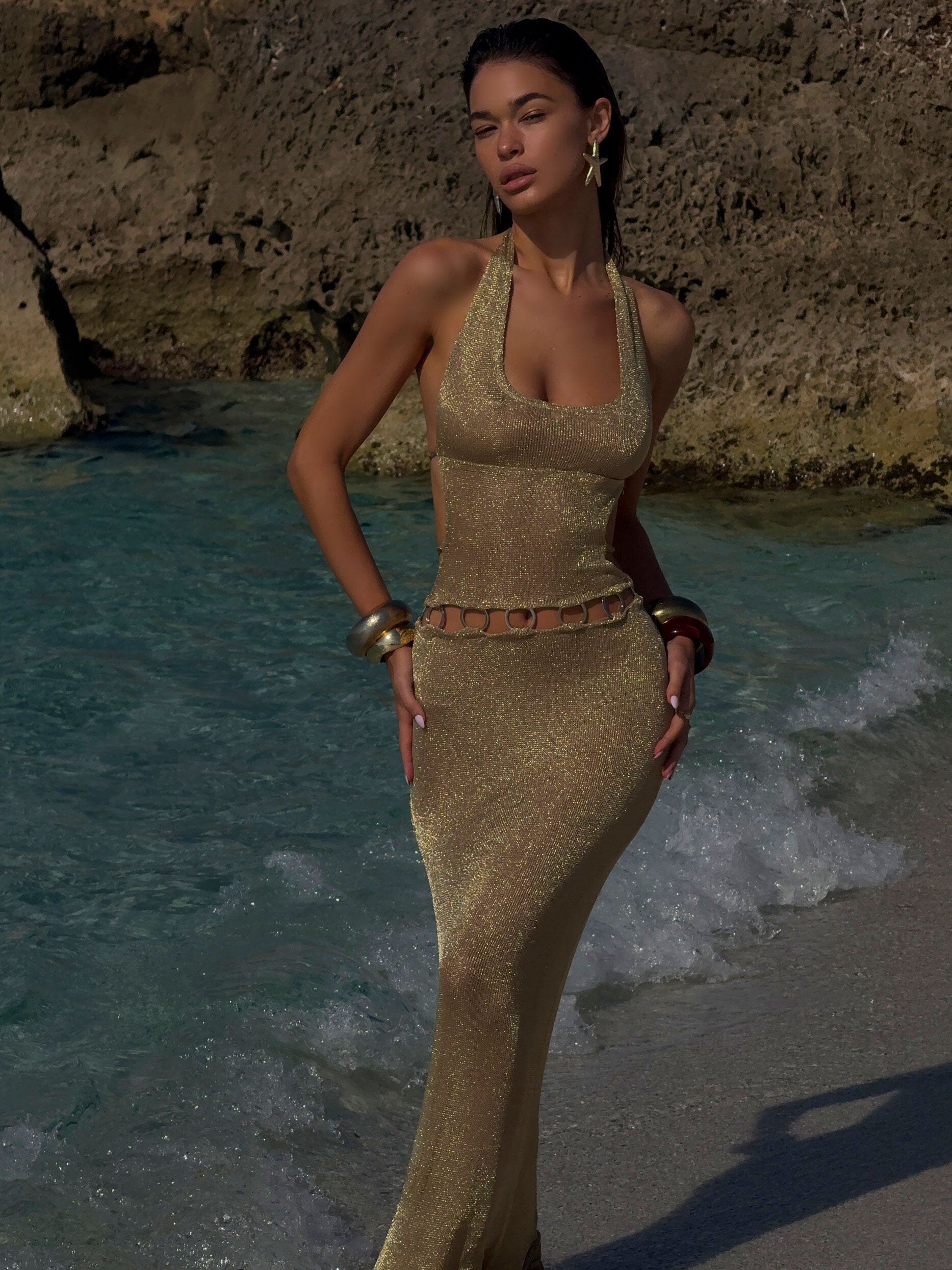 Lucy's CARMEN MAXI DRESS GOLD