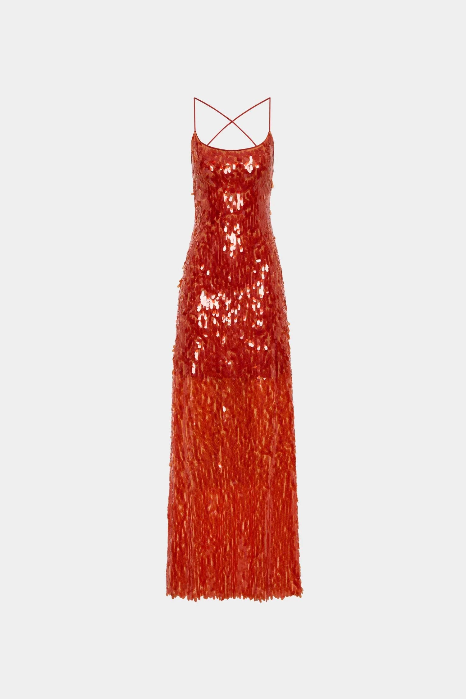 Backless Gown | Burnt Orange Sequin