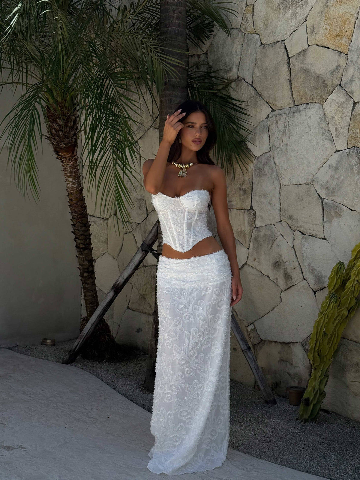 Lucy's CATHERINE CORSET TOP IVORY