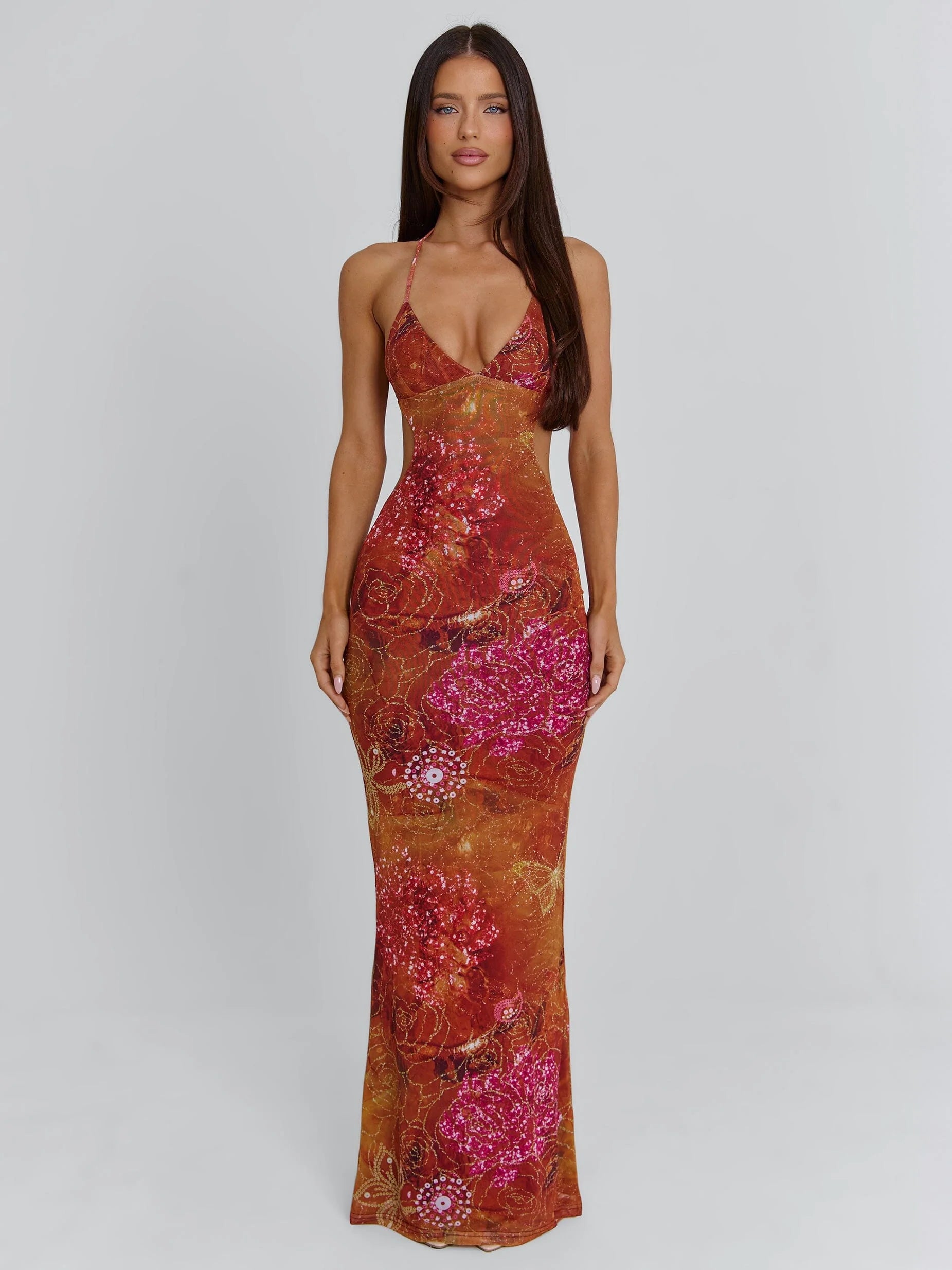 Lucy's ESMERALDA MAXI DRESS GOLDEN CRYSTAL