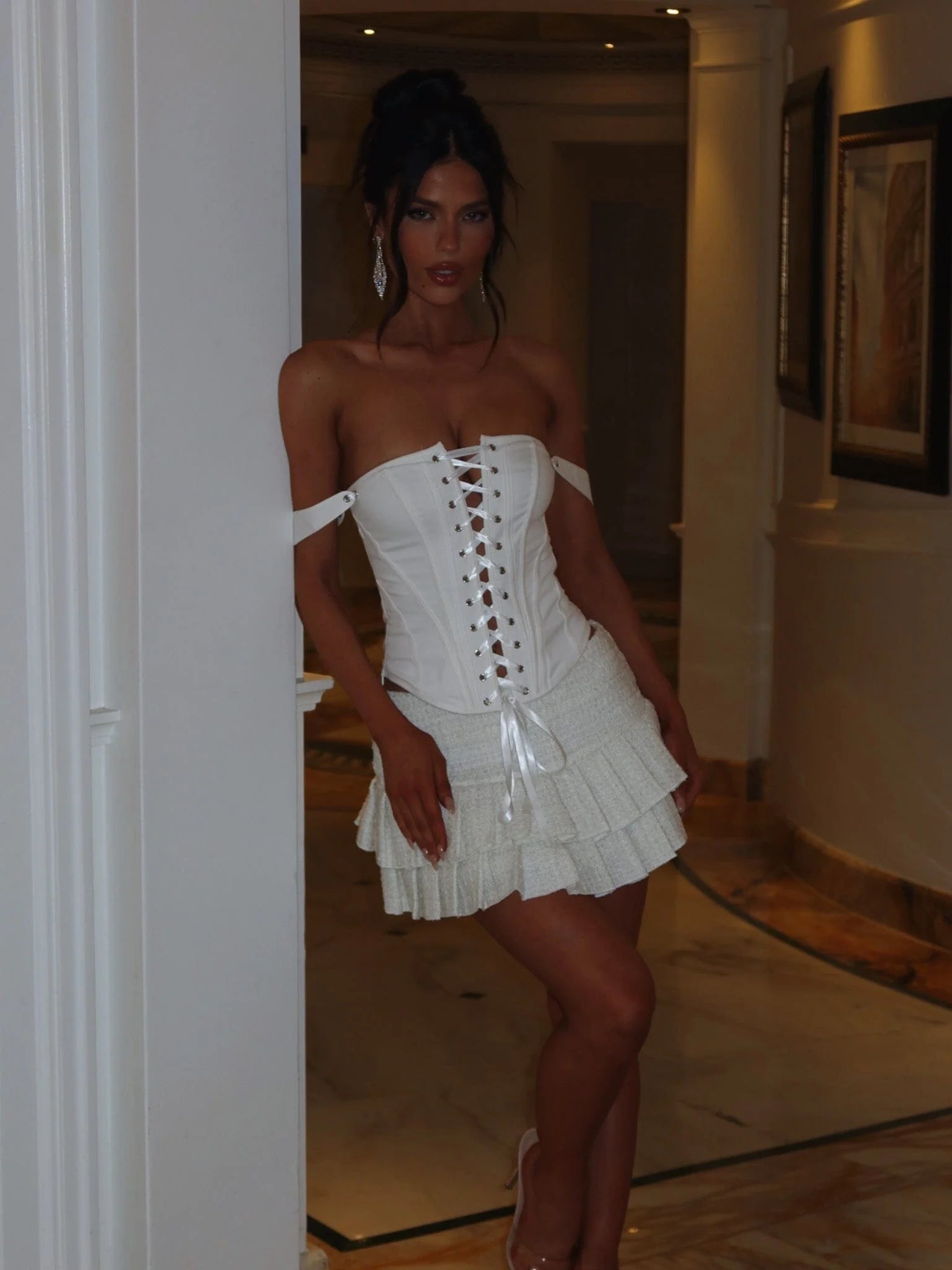 Lucy's MIRELLE CORSET TOP WHITE