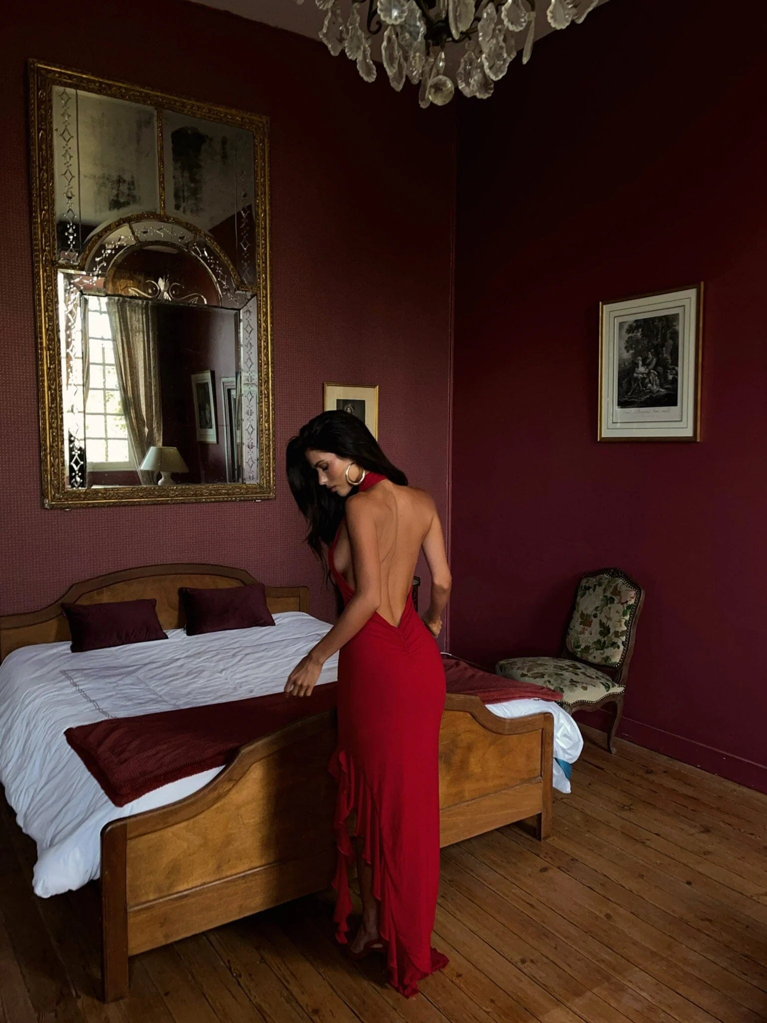Lucy's ZOEI MAXI DRESS DEEP RED