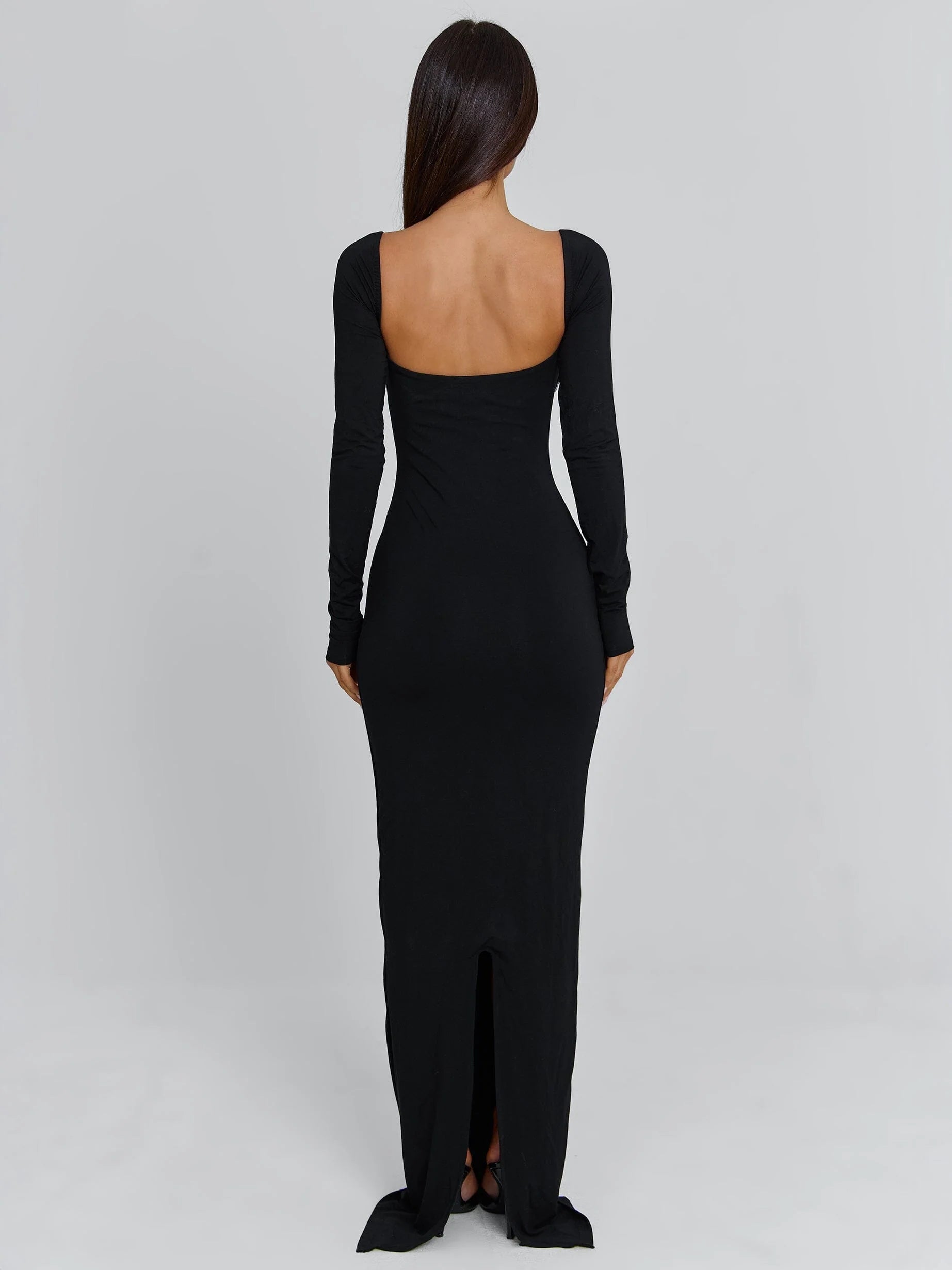 Lucy's DIONNE LONG SLEEVE MAXI DRESS BLACK