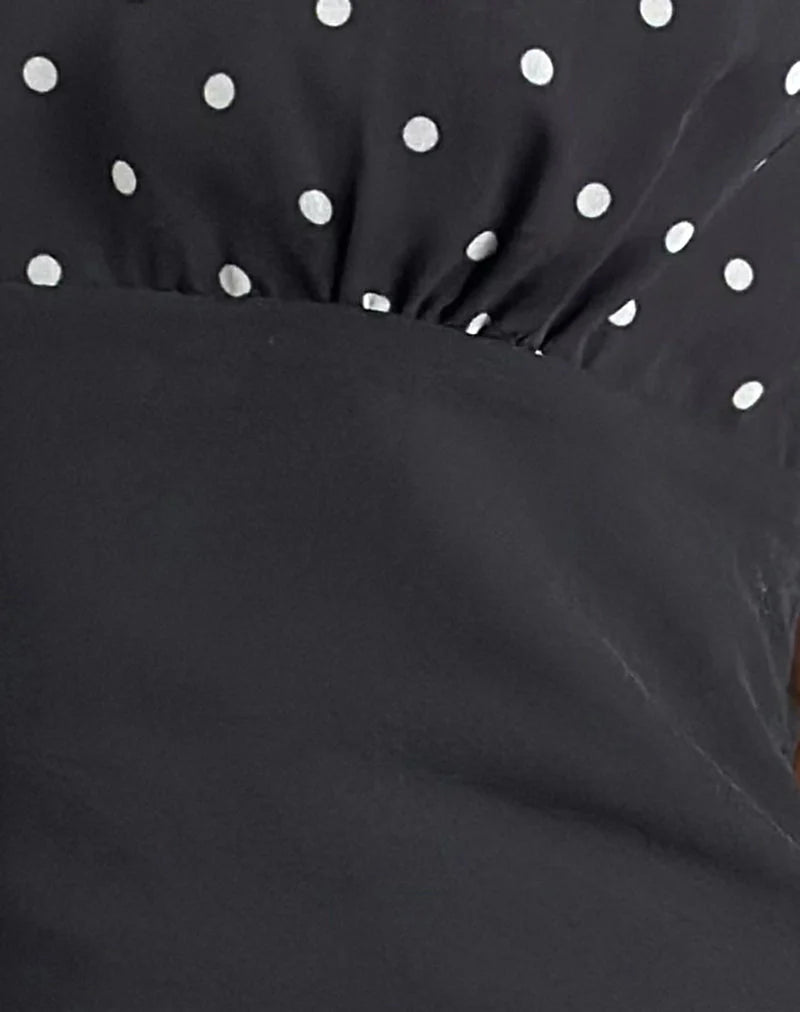 Lovita Mini Dress in Basic Polka Black