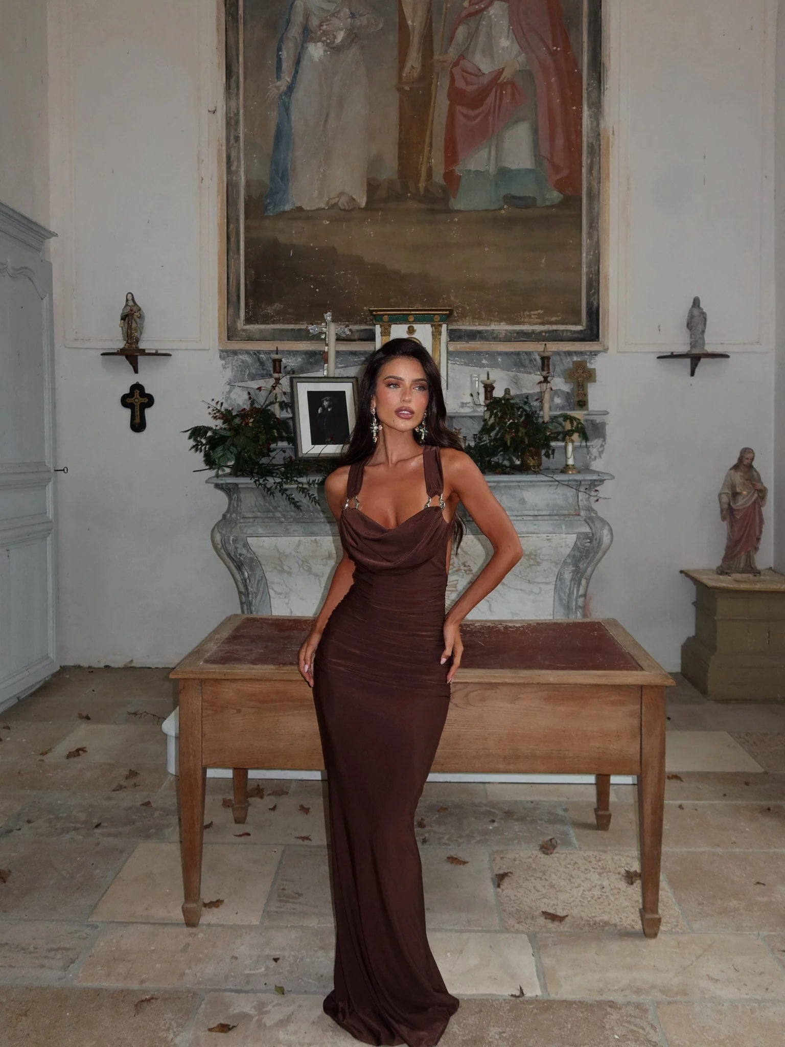 Lucy's PRIA MAXI DRESS CHOCOLATE