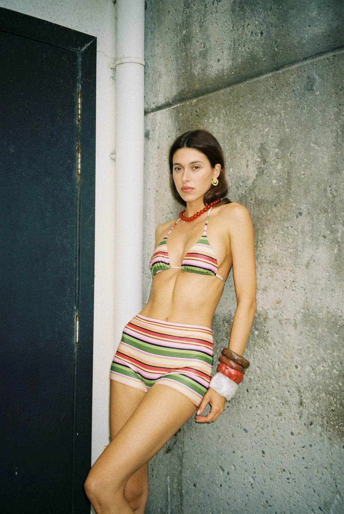 Triangle Top | Emerald Stripe