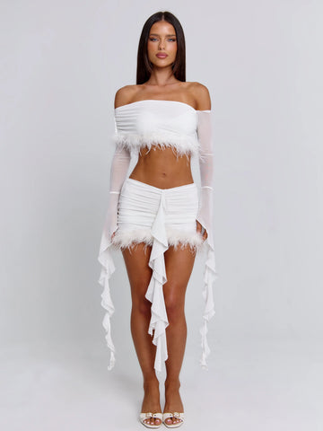 Lucy's GILDA MINI SKIRT WHITE