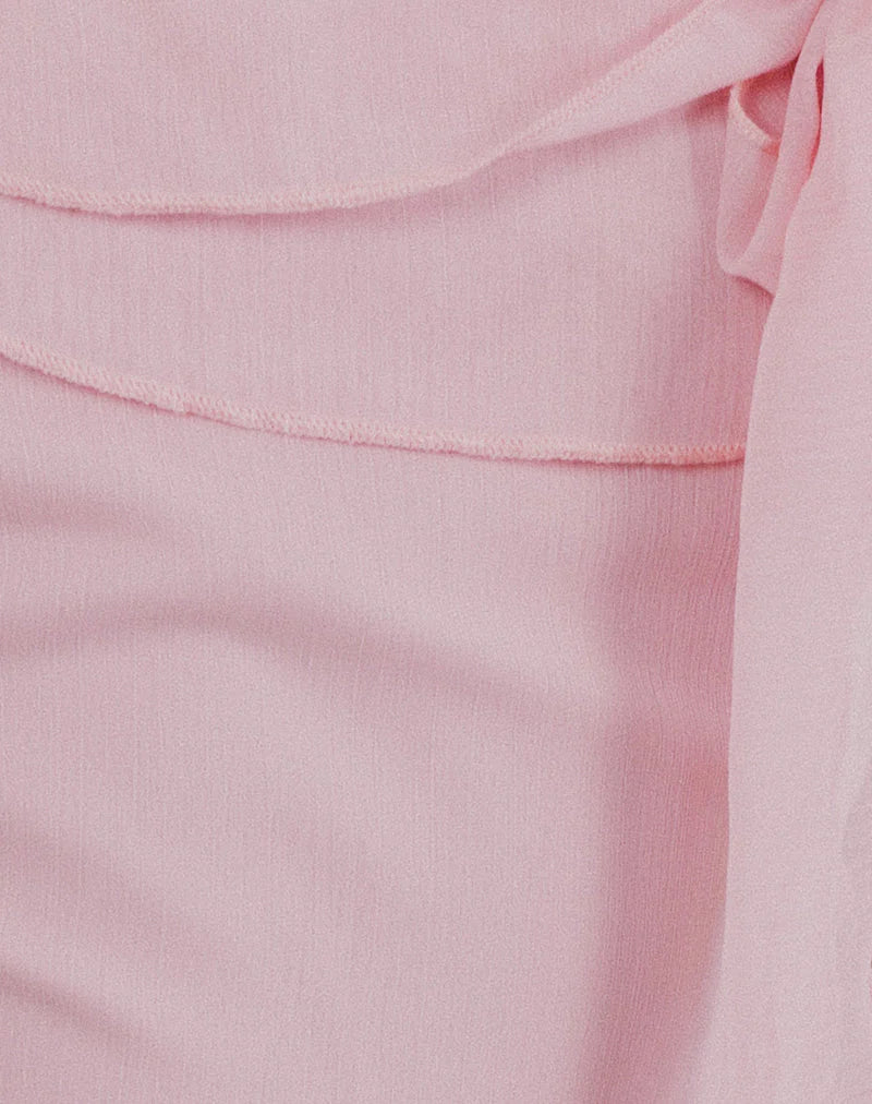 Binita Mini Dress in Chiffon Peony