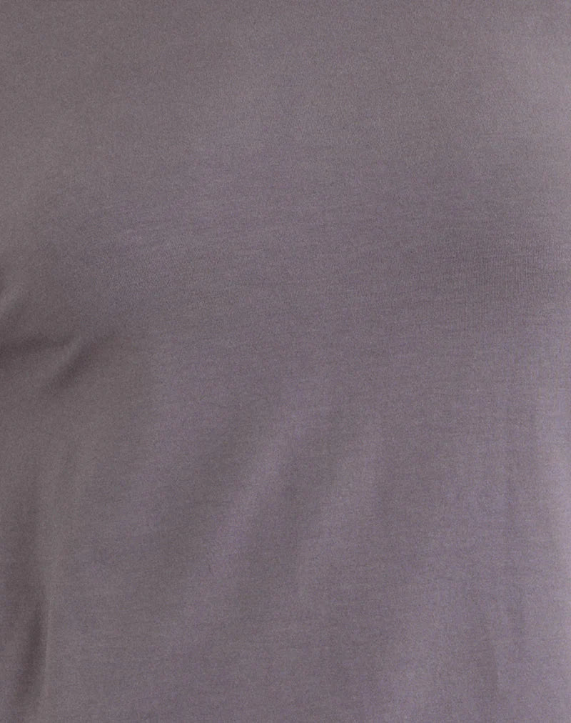 Raluca Long Sleeve Mini Dress in Grey Lavender