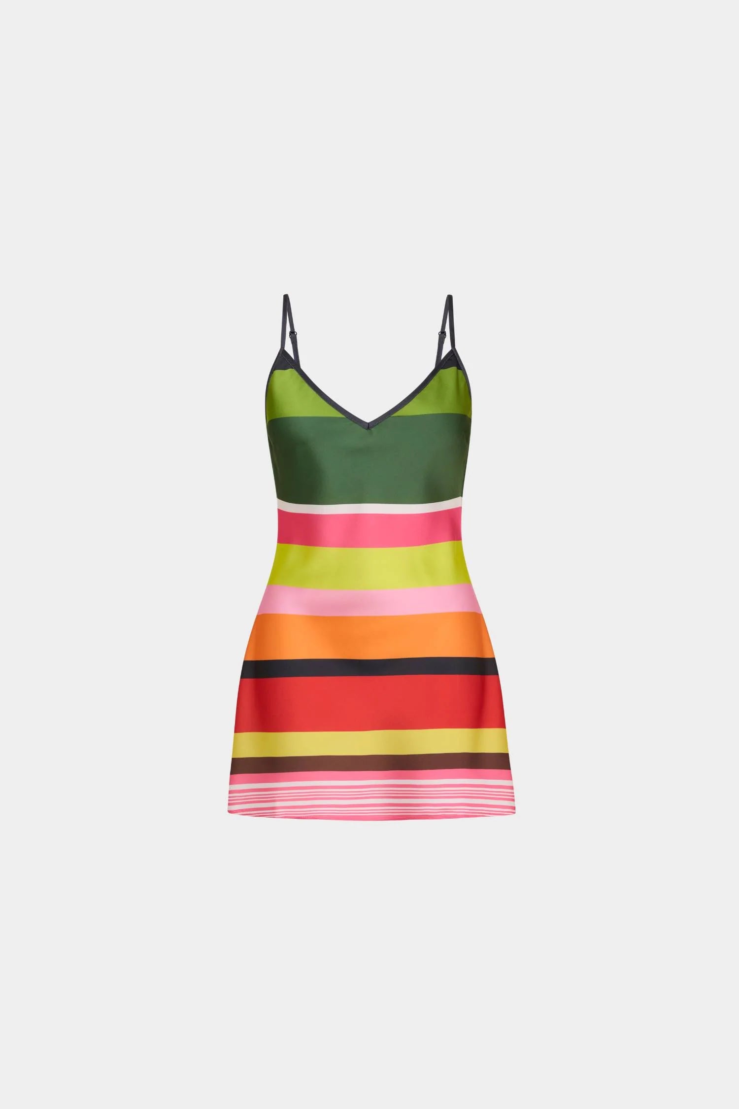 Bias Mini Dress | Emerald Stripe