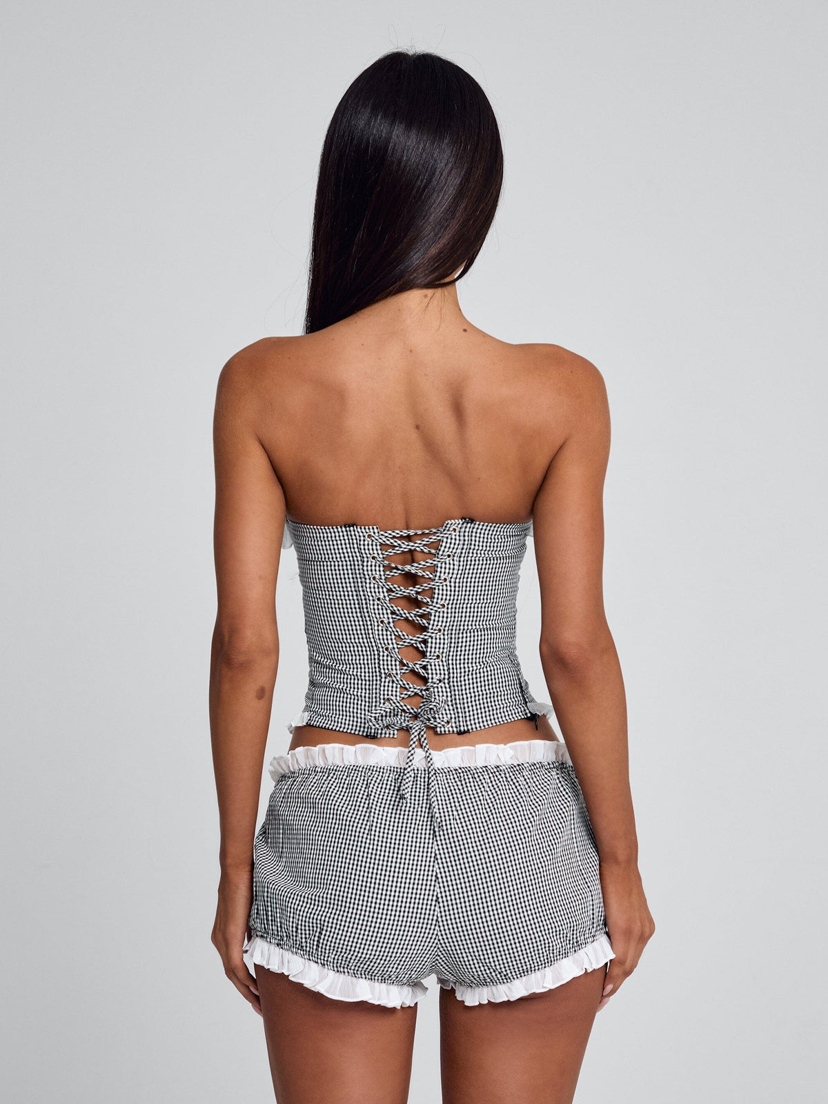 Lucy's JUNNIE CORSET BLACK GINGHAM